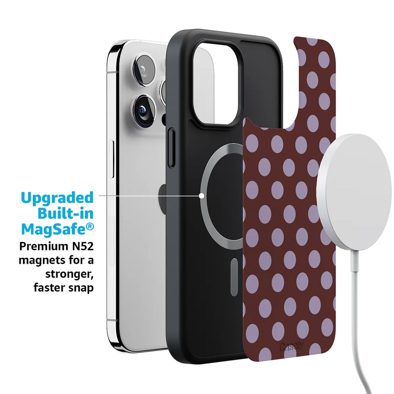 Spotted in SoHo | Burgundy Polka Dot Case