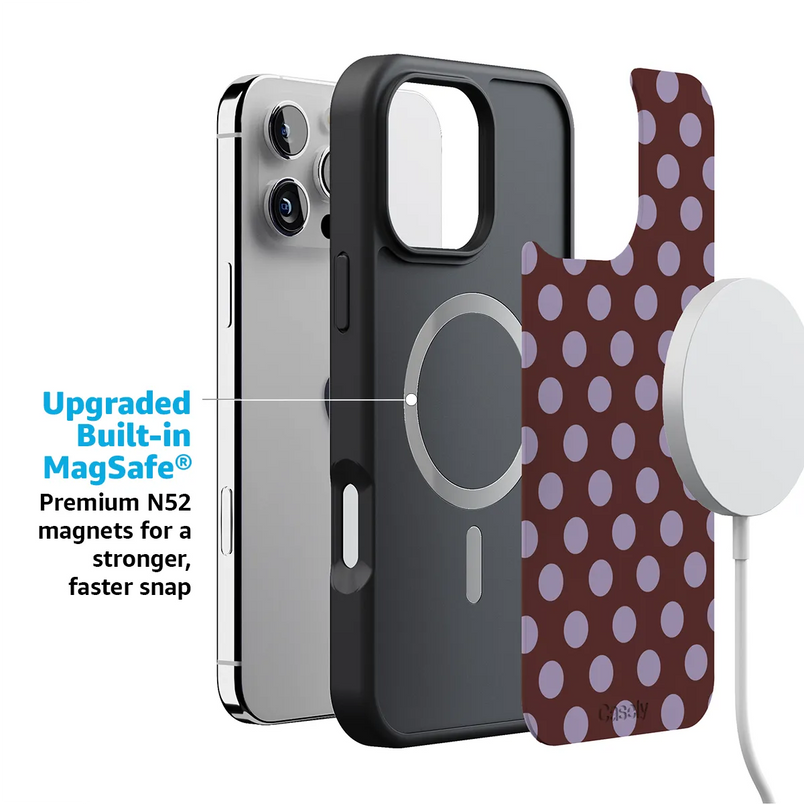 Spotted in SoHo | Burgundy Polka Dot Case