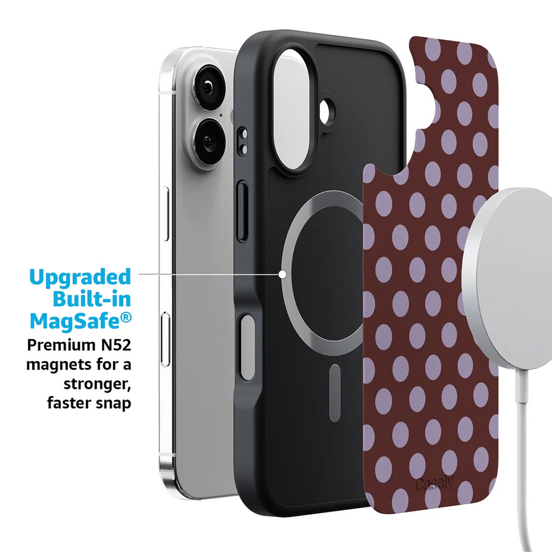 Spotted in SoHo | Burgundy Polka Dot Case