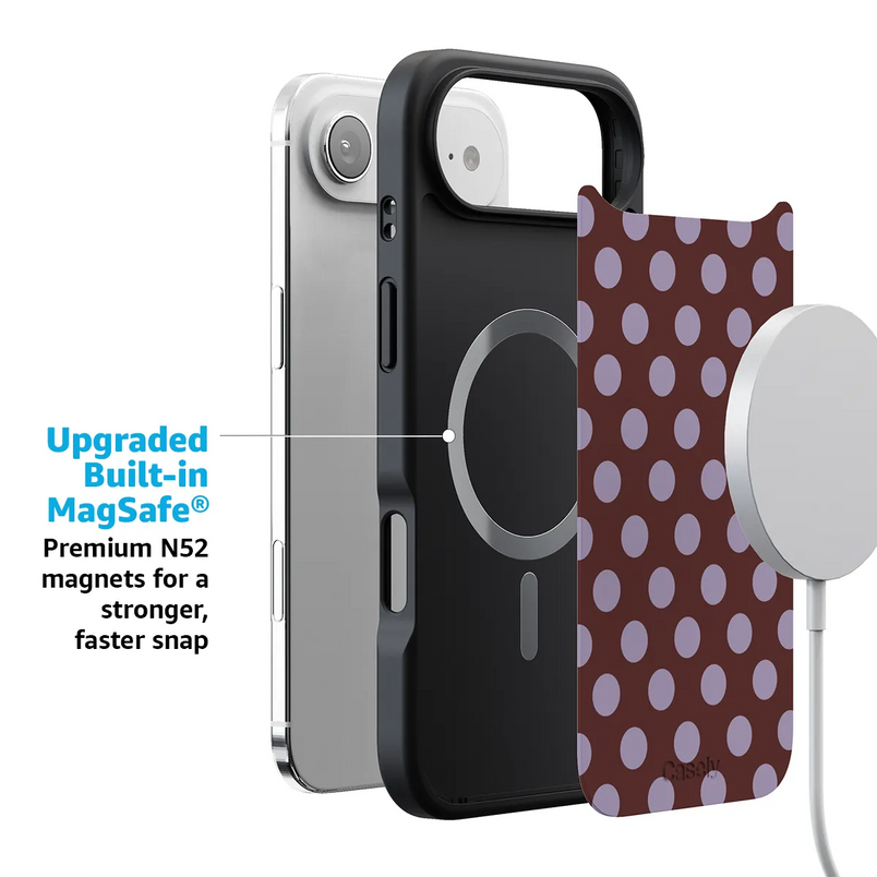 Spotted in SoHo | Burgundy Polka Dot Case