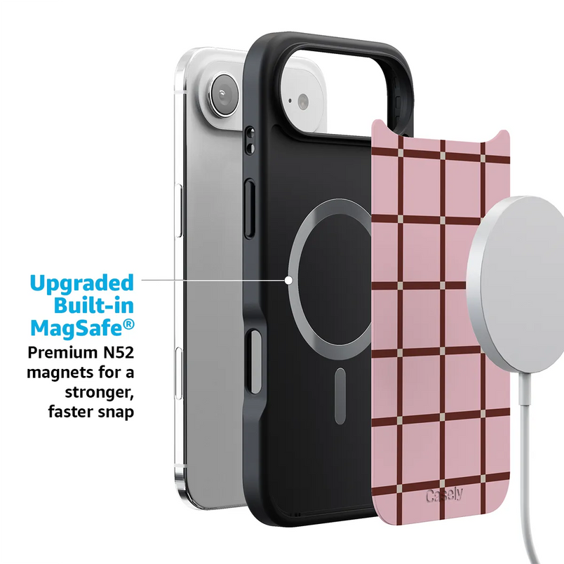 Uptown Gridlock | Pink Checkerboard Case