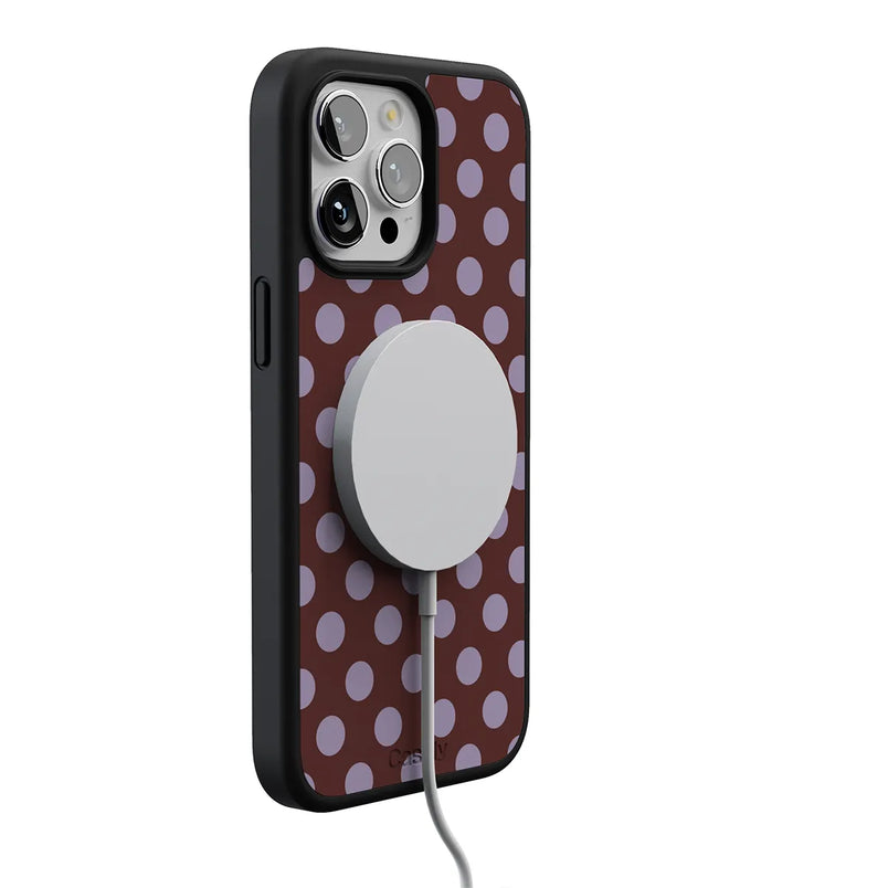 Spotted in SoHo | Burgundy Polka Dot Case