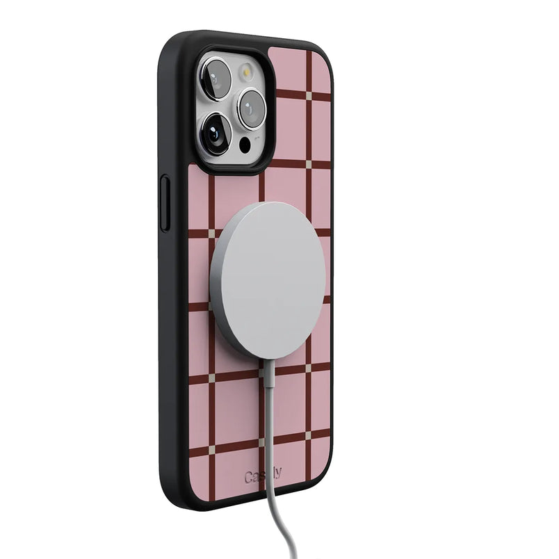 Uptown Gridlock | Pink Checkerboard Case
