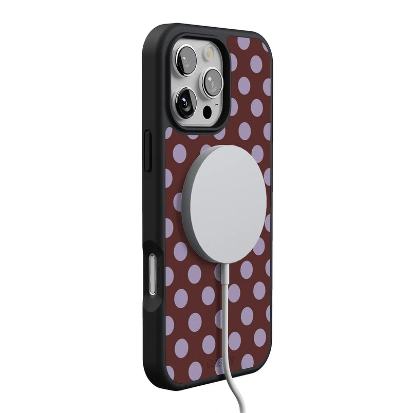 Spotted in SoHo | Burgundy Polka Dot Case