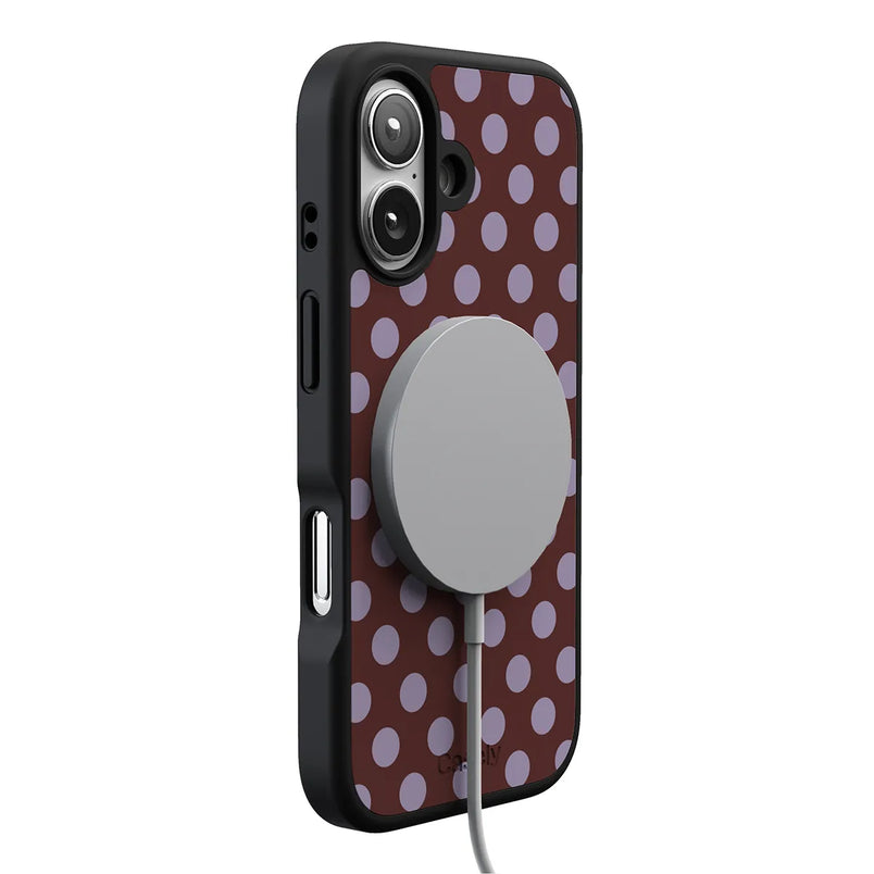 Spotted in SoHo | Burgundy Polka Dot Case