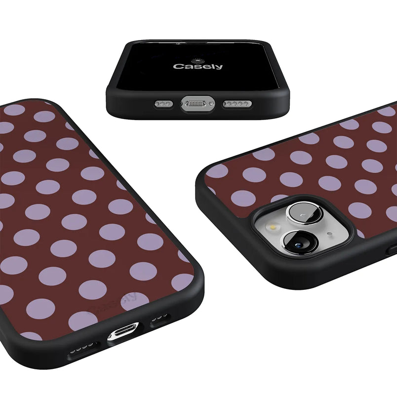 Spotted in SoHo | Burgundy Polka Dot Case