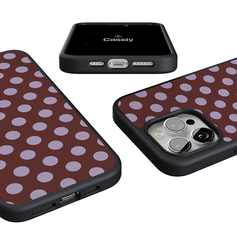 Spotted in SoHo | Burgundy Polka Dot Case