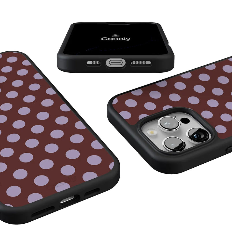 Spotted in SoHo | Burgundy Polka Dot Case