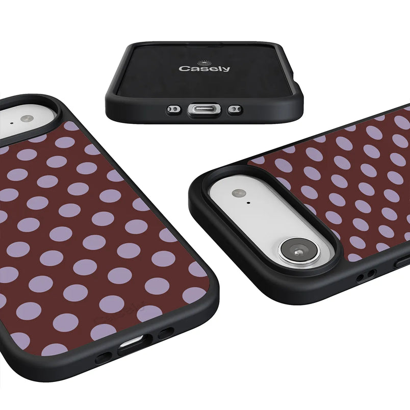 Spotted in SoHo | Burgundy Polka Dot Case