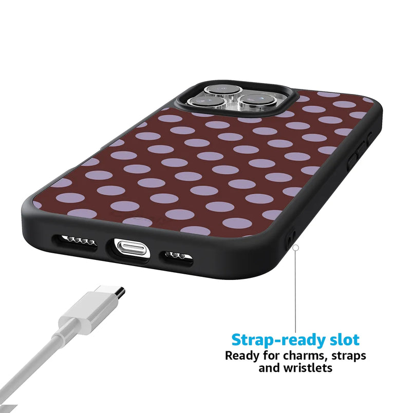 Spotted in SoHo | Burgundy Polka Dot Case