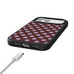 Spotted in SoHo | Burgundy Polka Dot Case