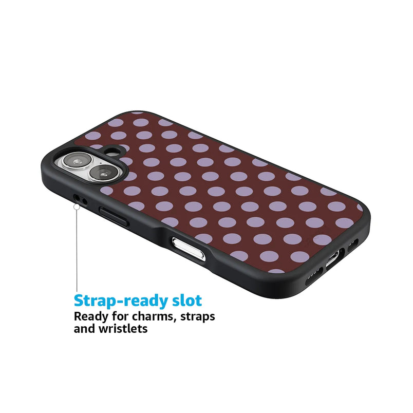 Spotted in SoHo | Burgundy Polka Dot Case