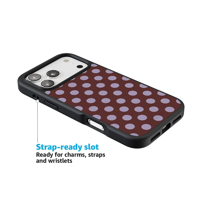 Spotted in SoHo | Burgundy Polka Dot Case