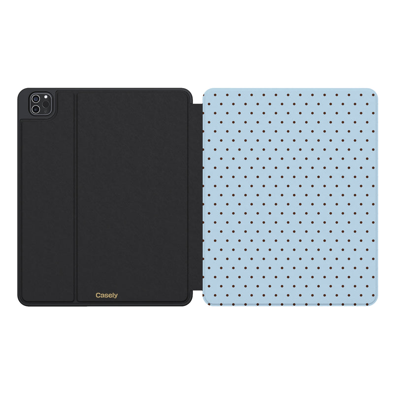 On the Dot | Blue Polka Dot iPad Case