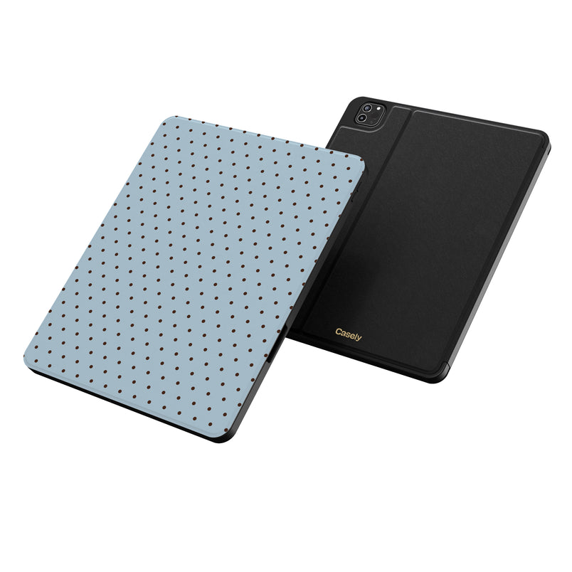 On the Dot | Blue Polka Dot iPad Case