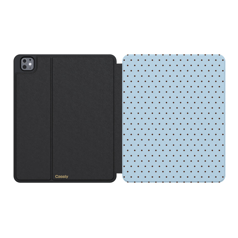On the Dot | Blue Polka Dot iPad Case