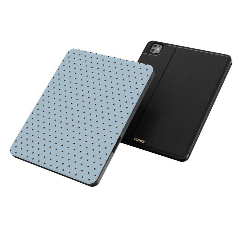 On the Dot | Blue Polka Dot iPad Case