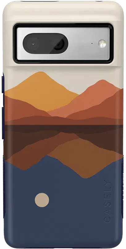 Opposites Attract | Day & Night Colorblock Mountains Google Pixel Case Google Pixel Case get.casely Bold Google Pixel 6 