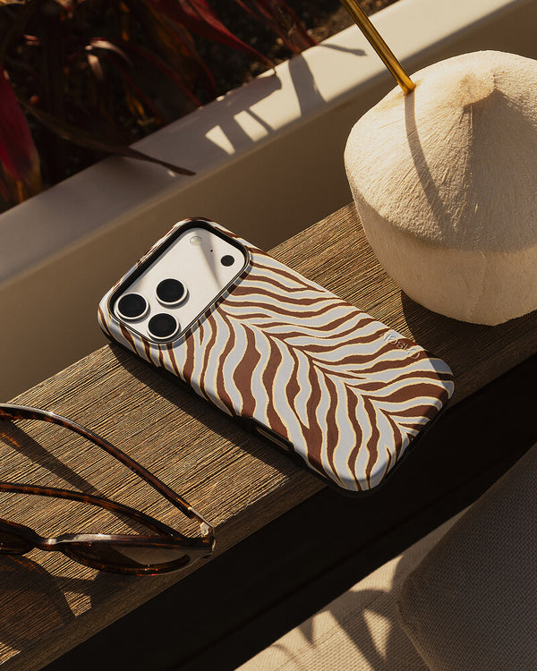 Untamed | Brown & Blue Zebra Case
