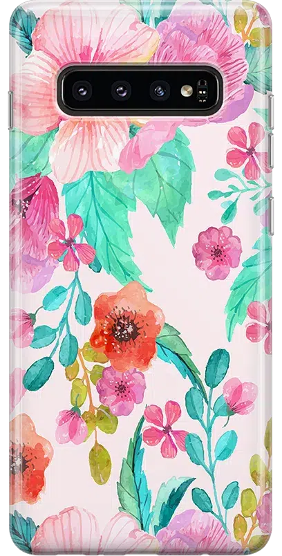 Out And About | Light Pink Floral Samsung Case Samsung Case get.casely Classic Galaxy S10 Plus 