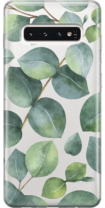 Leaf Me Alone | Green Floral Print Samsung Case Samsung Case get.casely Classic Galaxy S10 Plus 