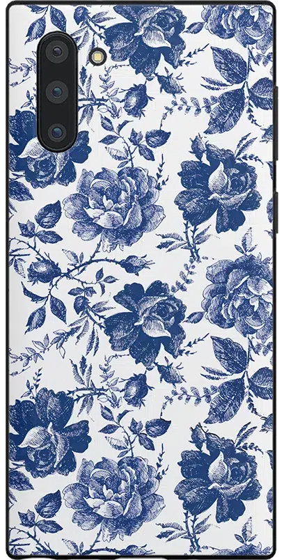 Rose to Fame | Blue & White Rose Floral Samsung Case Samsung Case get.casely Classic Galaxy Note 10 Plus 
