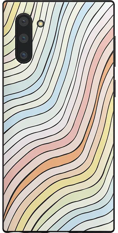 Ride The Wave | Pastel Rainbow Lined Samsung Case Samsung Case get.casely Classic Galaxy Note 10 