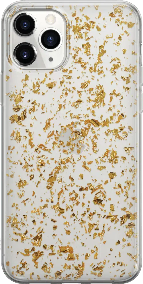 Morning Sparkle | Rose and Gold Flaked Clear Case iPhone Case get.casely Classic iPhone 11 Pro Max 