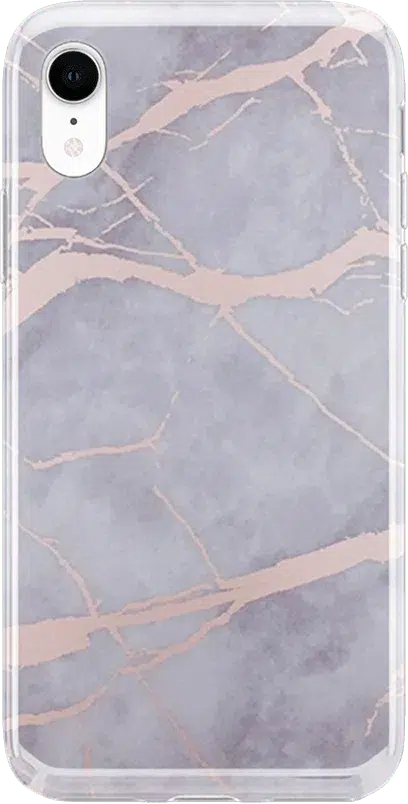 Touch of Lavender | Lavender Gray & Rose Gold Marble Case iPhone Case get.casely Classic iPhone XR 