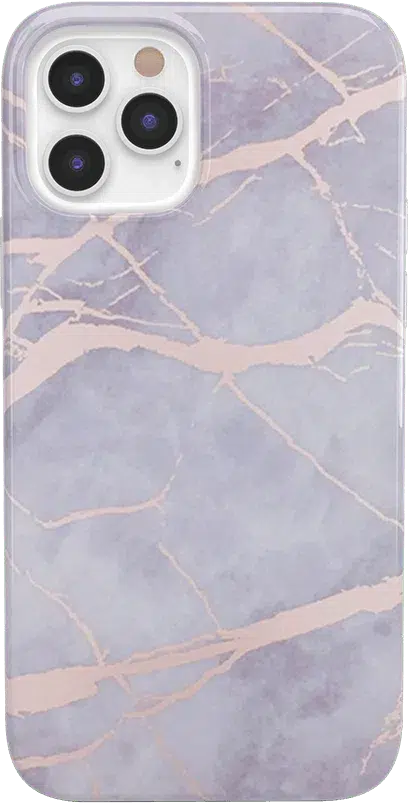 Touch of Lavender | Lavender Gray & Rose Gold Marble Case iPhone Case get.casely Classic iPhone 12 Pro Max 