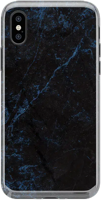 Midnight Marble | Black & Navy Case iPhone Case get.casely Classic iPhone X / XS 