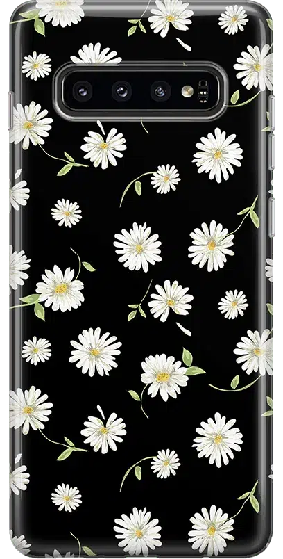 Daisy Daydream | Black Floral Samsung Case Samsung Case get.casely Classic Galaxy S10 Plus 