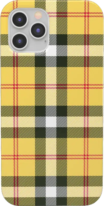As if! | Yellow Plaid iPhone Case iPhone Case get.casely Classic iPhone 11 Pro 
