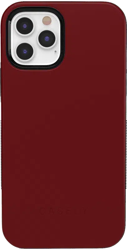 Burgundy Red on Black | Ultra-Protective Bold Case iPhone Case get.casely Bold iPhone 12 Pro Max 