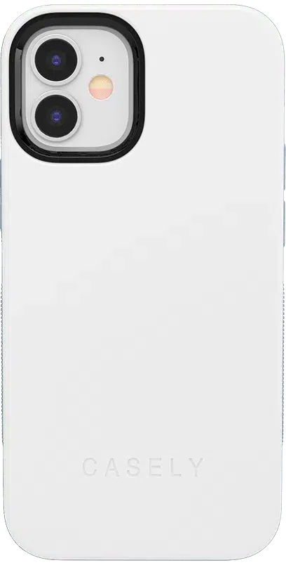 White on Light Blue | Ultra-Protective Bold Case iPhone Case get.casely 