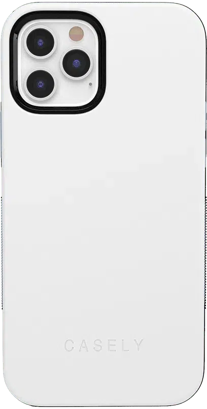 White on Light Blue | Ultra-Protective Bold Case iPhone Case get.casely 