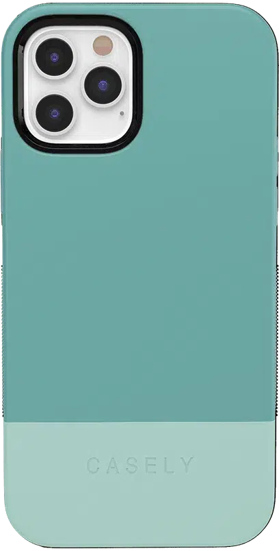 Teal Color Block on Aqua Mint | Ultra-Protective Bold Case iPhone Case get.casely Bold iPhone 12 Pro Max 