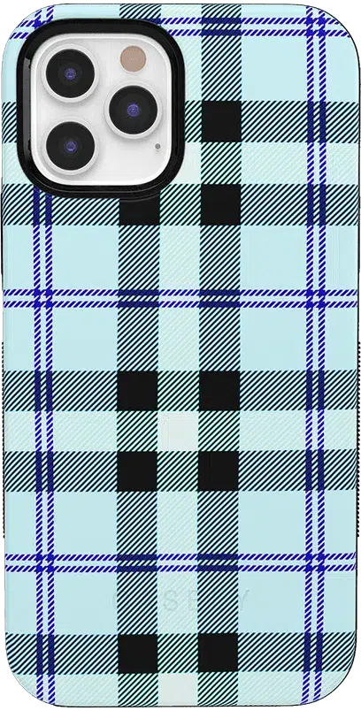 As if! | Light Blue Plaid Case iPhone Case get.casely 