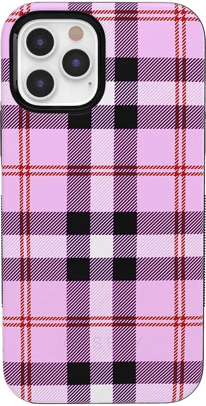 As if! | Light Purple Plaid Case iPhone Case get.casely Classic iPhone 12 Pro Max 