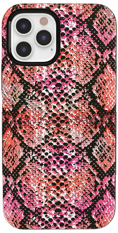 Snake Along | Red Snake Skin Case iPhone Case get.casely Bold iPhone 12 Pro 