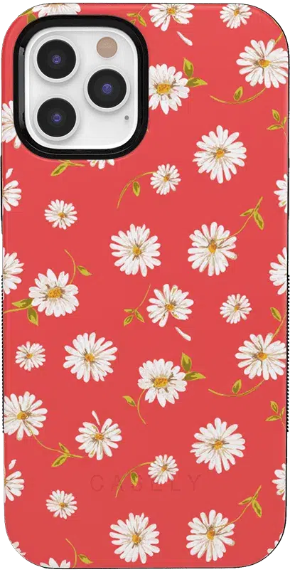 Daisy Daydream | Red Coral Floral Case iPhone Case get.casely Classic iPhone 12 Pro Max 