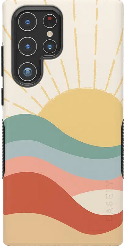 Here Comes the Sun | Colorblock Sunset Samsung Case Samsung Case get.casely Bold Galaxy S22 