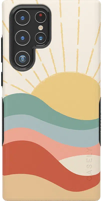 Here Comes the Sun | Colorblock Sunset Samsung Case Samsung Case get.casely Bold Galaxy S22 Ultra 