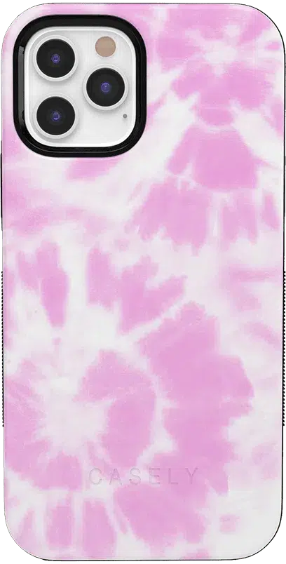 Down for Whatever | Light Pink Tie Dye Case iPhone Case get.casely Classic iPhone 12 Pro 