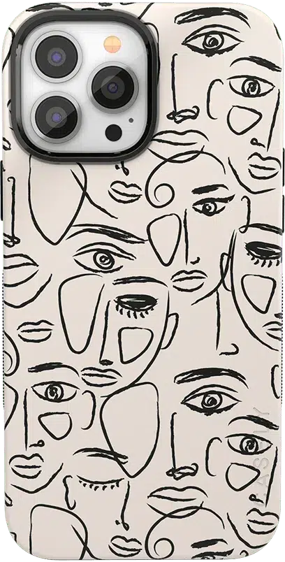 We're All Human | Minimal Face Art Case iPhone Case get.casely Classic + MagSafe® iPhone 13 Pro 