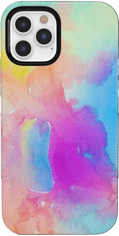 Painting in Pastels | Rainbow Watercolor Case iPhone Case get.casely Classic + MagSafe® iPhone 13 Pro 