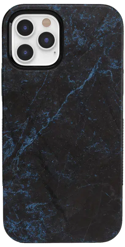 Midnight Marble | Black & Navy Case iPhone Case get.casely Bold iPhone 12 Pro Max 