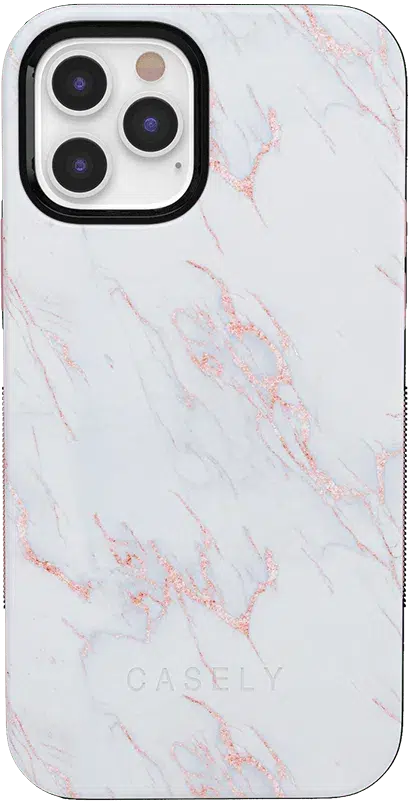 Subtle Blush | White and Pink Marble Case iPhone Case get.casely Classic iPhone 12 Pro 