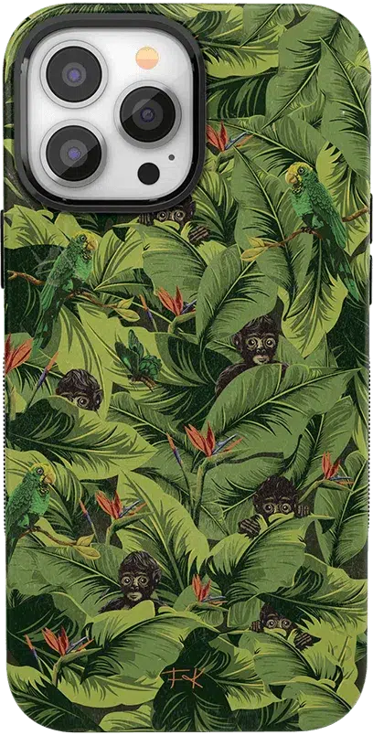 Sneaky Monkeys | Frida Kahlo Jungle Floral Case iPhone Case get.casely Classic + MagSafe® iPhone 13 Pro Max 