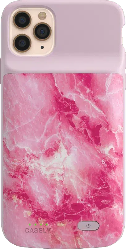 Pretty in Pink | Hot Pink Marble Case iPhone Case get.casely Power 2.0 iPhone 11 Pro Max 